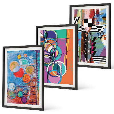Cadre photo mural Géométrie de cercles abstraits colorés