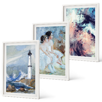 Lot de 3 tableaux pour salon Danseuse abstraite du phare