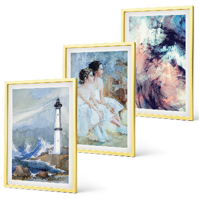 Lot de 3 tableaux pour salon Danseuse abstraite du phare