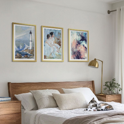 Lot de 3 tableaux pour salon Danseuse abstraite du phare