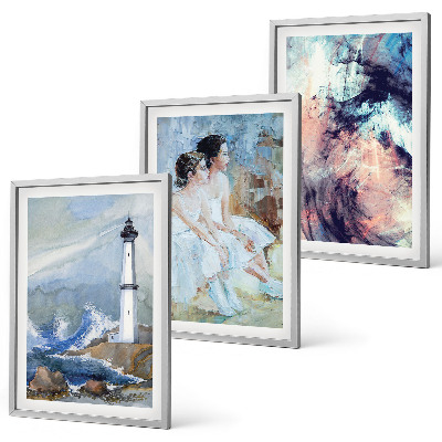 Lot de 3 tableaux pour salon Danseuse abstraite du phare
