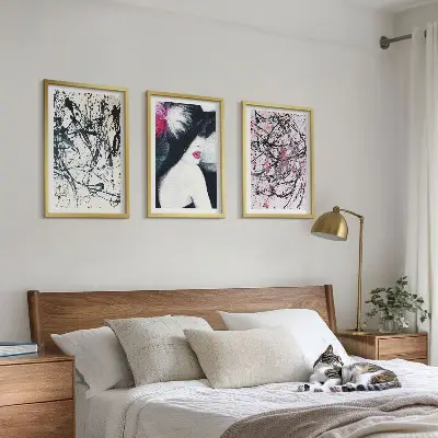 Cadre photo mural à motifs de peinture abstraits