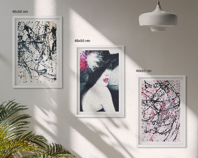 Cadre photo mural Chapeau à motifs de peinture abstraits
