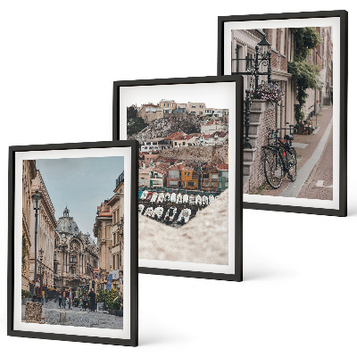 Cadre photo mural Les charmantes rues du port de la ville