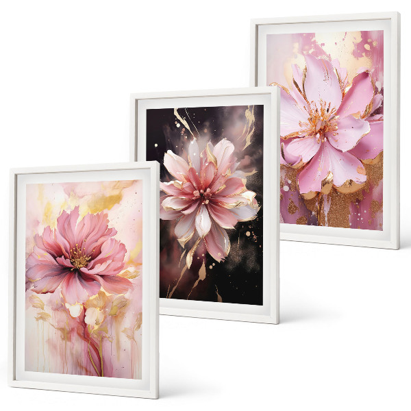 Cadre photo mural Compositions florales de roses et de blanc