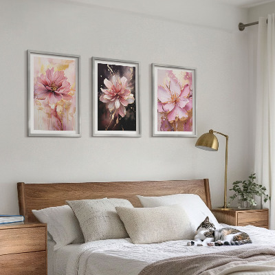 Cadre photo mural Compositions florales de roses et de blanc