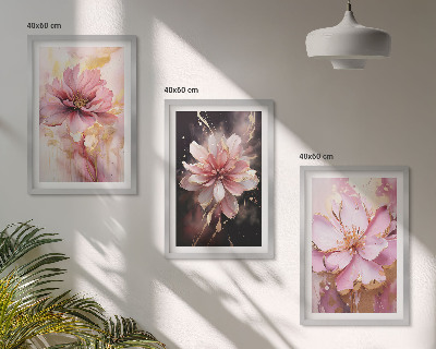 Cadre photo mural Compositions florales de roses et de blanc