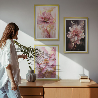 Cadre photo mural Compositions florales de roses et de blanc
