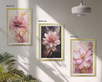 Cadre photo mural Compositions florales de roses et de blanc