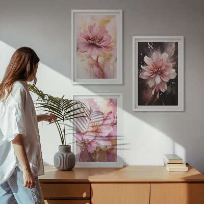Cadre photo mural Compositions florales de roses et de blanc