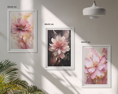 Cadre photo mural Compositions florales de roses et de blanc
