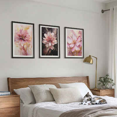 Cadre photo mural Compositions florales de roses et de blanc