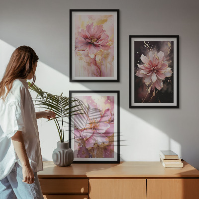 Cadre photo mural Compositions florales de roses et de blanc