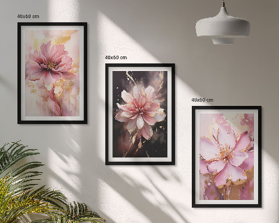 Cadre photo mural Compositions florales de roses et de blanc