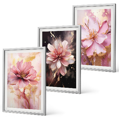 Cadre photo mural Compositions florales de roses et de blanc