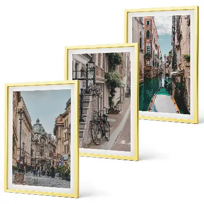 Tableaux Les rues d'eau de Venise lot de 3 pour salon