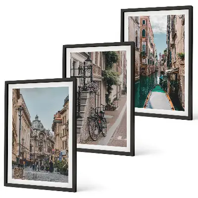 Tableaux Les rues d'eau de Venise lot de 3 pour salon