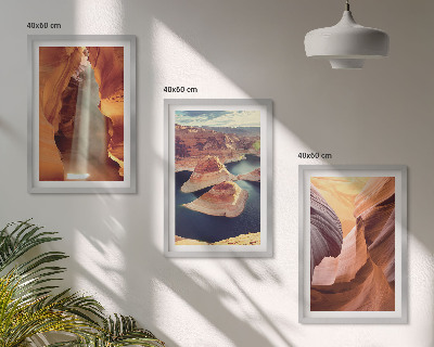 Cadre photo mural Cascade dans les gorges du canyon
