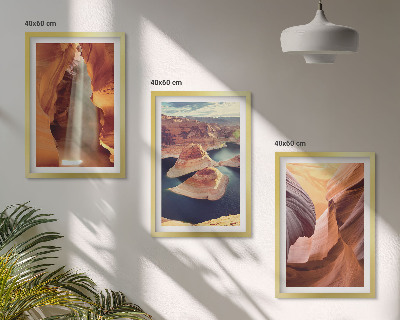 Cadre photo mural Cascade dans les gorges du canyon