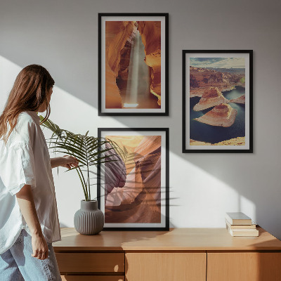 Cadre photo mural Cascade dans les gorges du canyon