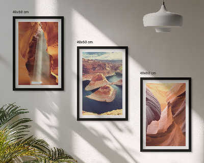 Cadre photo mural Cascade dans les gorges du canyon