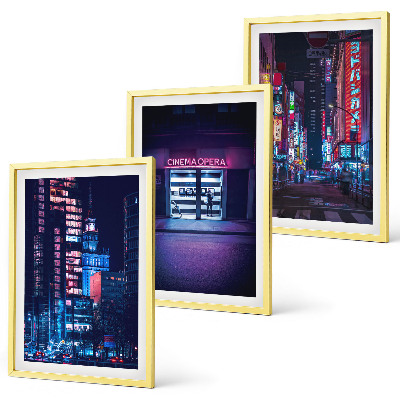 Cadre photo mural Entrée néon de la ville nocturne