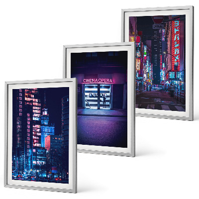 Cadre photo mural Entrée néon de la ville nocturne