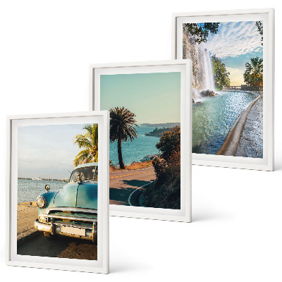 Cadre photo mural Cascade de palmiers de vacances
