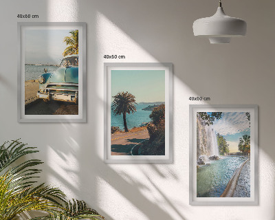 Cadre photo mural Cascade de palmiers de vacances