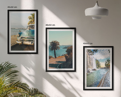 Cadre photo mural Cascade de palmiers de vacances