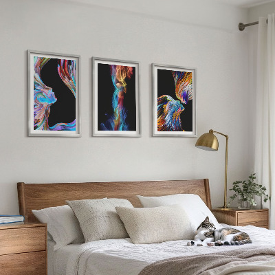 Cadre photo mural Visages abstraits colorés