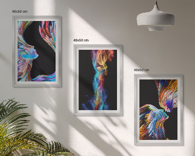 Cadre photo mural Visages abstraits colorés