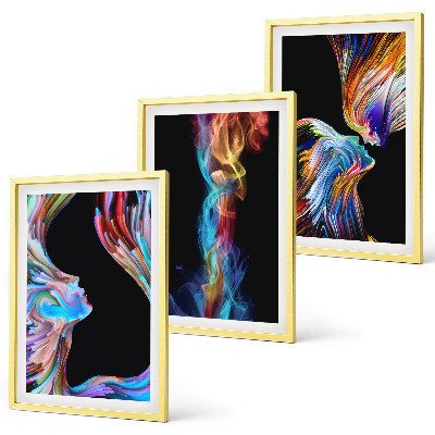 Cadre photo mural Visages abstraits colorés