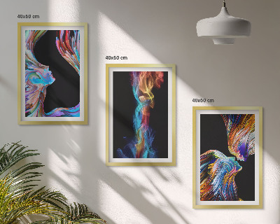 Cadre photo mural Visages abstraits colorés