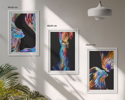 Cadre photo mural Visages abstraits colorés