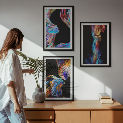 Cadre photo mural Visages abstraits colorés