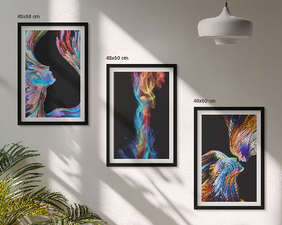 Cadre photo mural Visages abstraits colorés