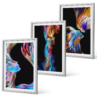 Cadre photo mural Visages abstraits colorés