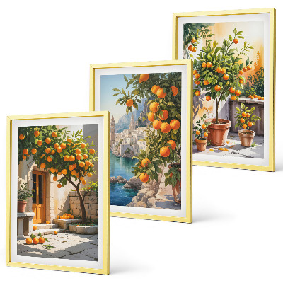 Cadre photo mural Paysages d'agrumes peints