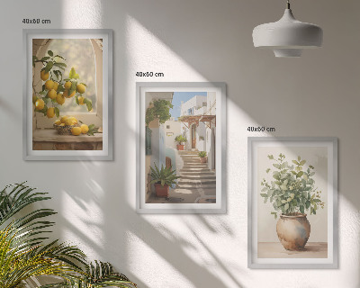 Cadre photo mural Citrons dans un vase