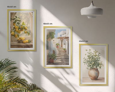 Cadre photo mural Citrons dans un vase
