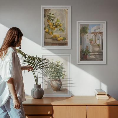 Cadre photo mural Citrons dans un vase