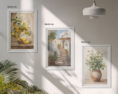 Cadre photo mural Citrons dans un vase