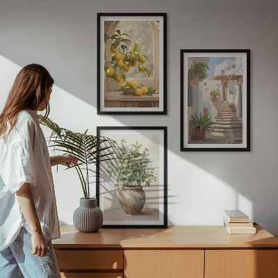 Cadre photo mural Citrons dans un vase