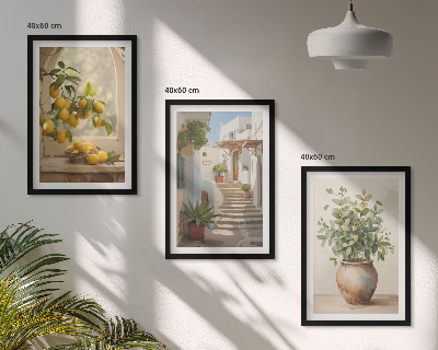 Cadre photo mural Citrons dans un vase