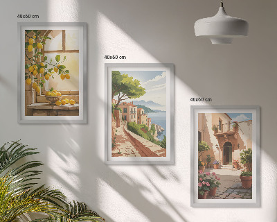 Cadre photo mural Agrumes dans la cuisine d'une ville balnéaire