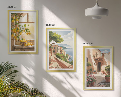 Cadre photo mural Agrumes dans la cuisine d'une ville balnéaire