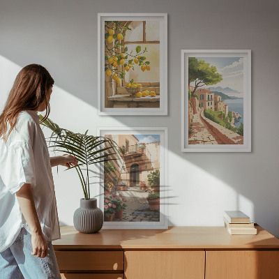 Cadre photo mural Agrumes dans la cuisine d'une ville balnéaire