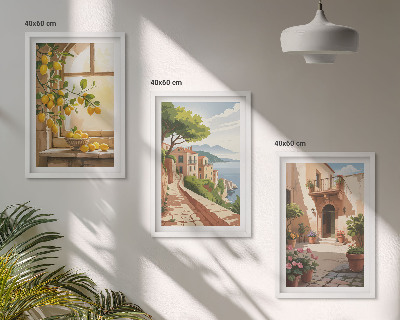 Cadre photo mural Agrumes dans la cuisine d'une ville balnéaire