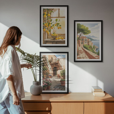 Cadre photo mural Agrumes dans la cuisine d'une ville balnéaire